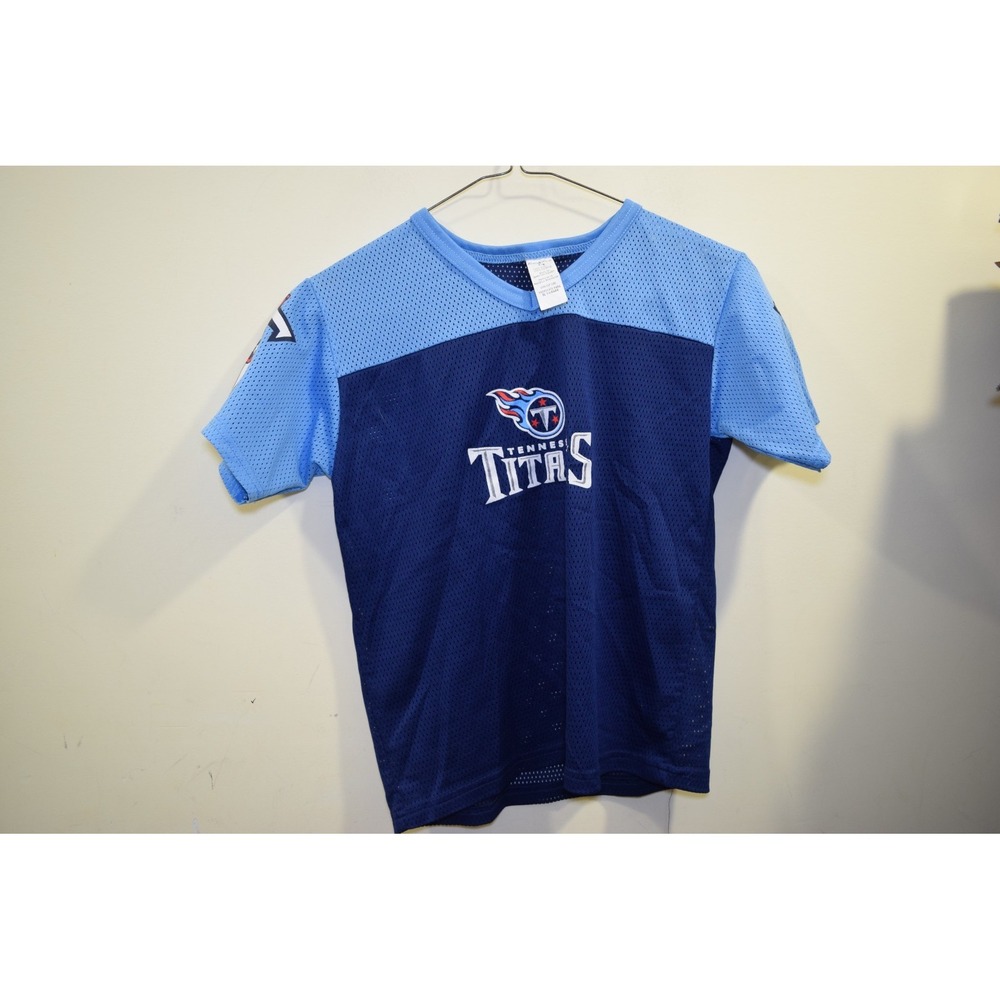 Tennesee Titans NFL Mesh Franklin Jersey Shirt BOYS M 12 Blue